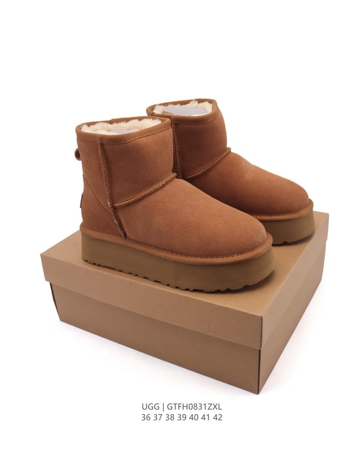 UGG Flat High-Top Wool Snow Boots