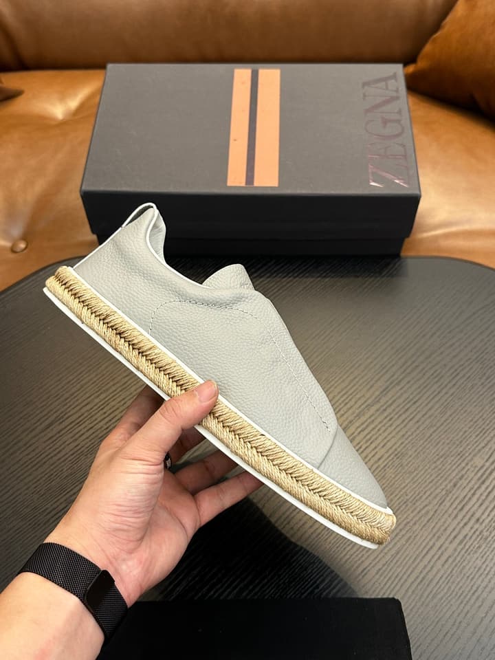 Ermenegildo Zegna Triple Stitch Low-Top Sneakers in Black Suede