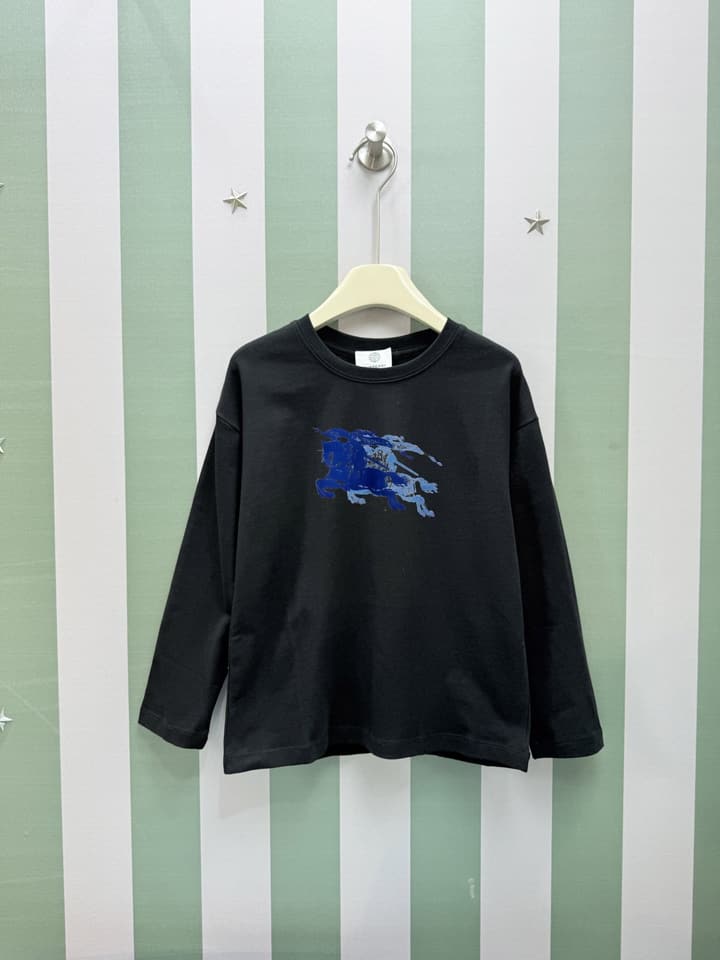 Burberry Kids Classic Logo Sweatshirt – 2025SS in Black With Blue Logo