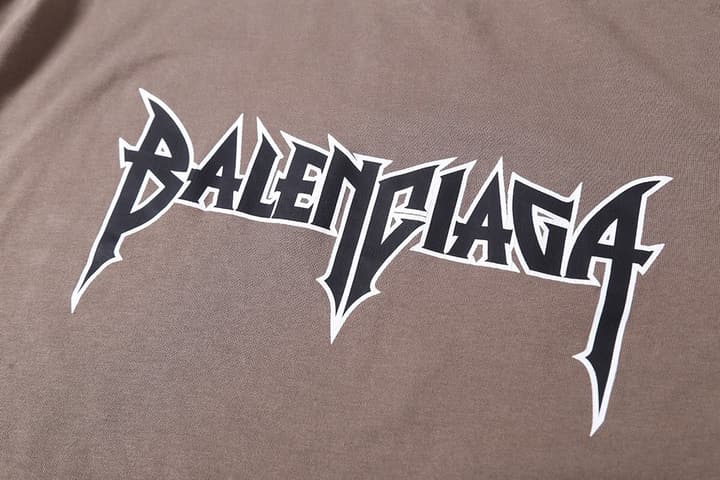 Balenciaga Rock Flame Cracked Distressed T-Shirt – 26SS in Coffee