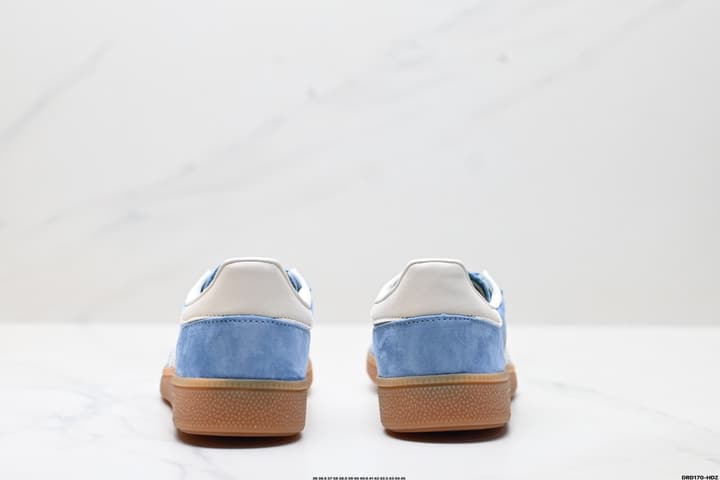 Adidas Handball Spezial Retro Sneakers in Navy Suede With Pastel Stripes