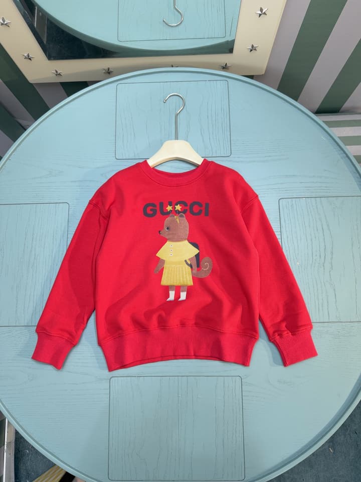 Gucci Kids Crewneck Sweatshirt – 2025FW in Red Graphic Sweatshirt