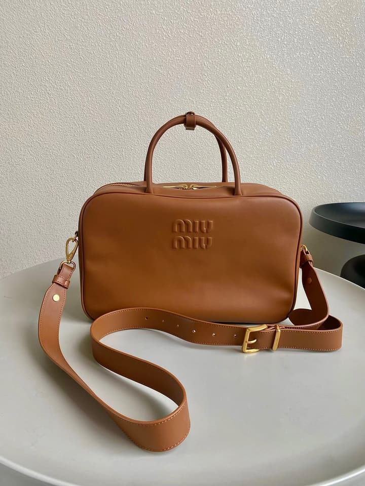 Miu Miu Briefcase Shoulder Bag in Black