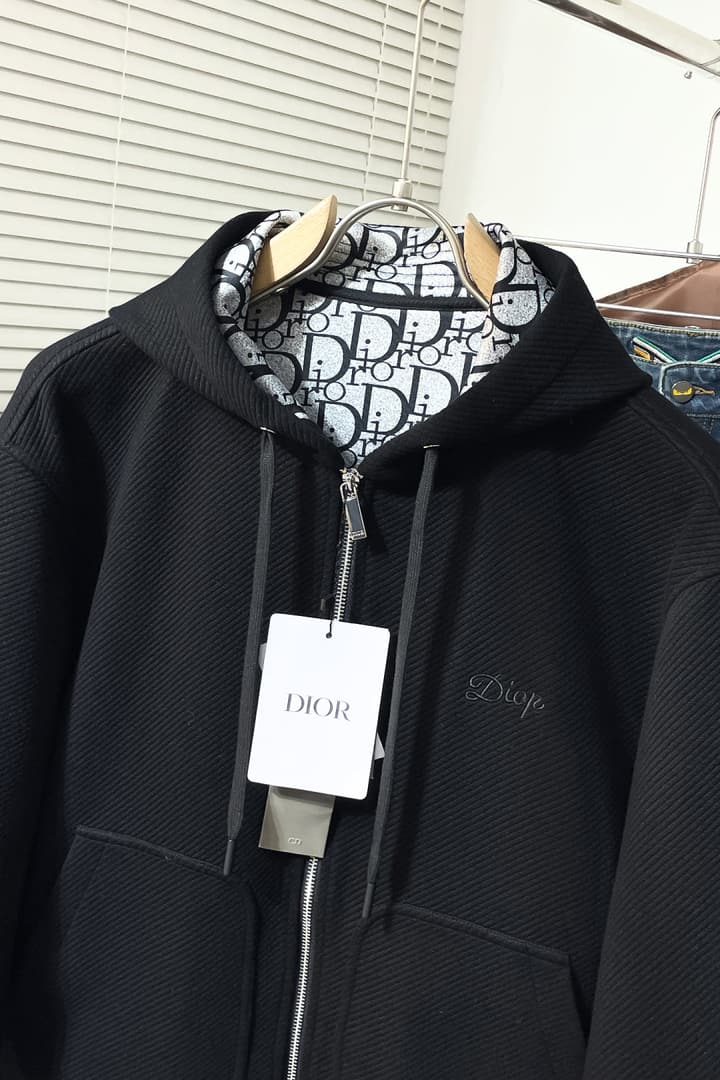 Dior 2025 Pre-Fall Jacket – 2025SS in Classic Black Zip Hoodie