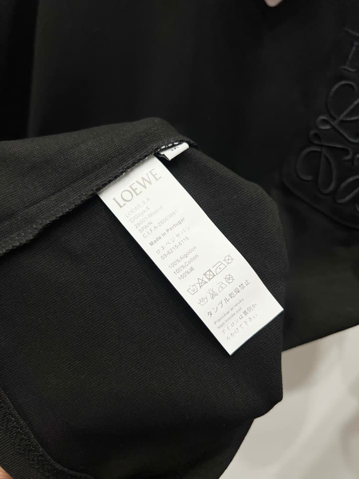 Loewe Minimalist Pocket Embroidery T-Shirt in Classic Black