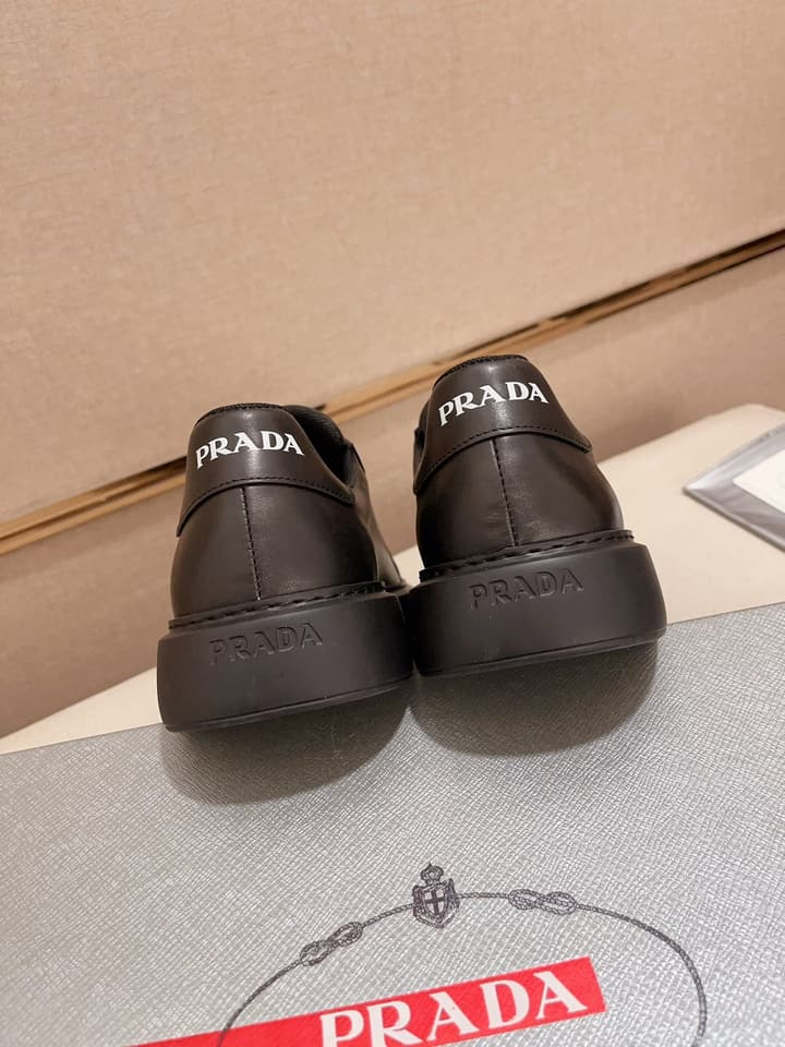 Prada Men's Air Cushion Sneakers in Dark Grey Monochromatic