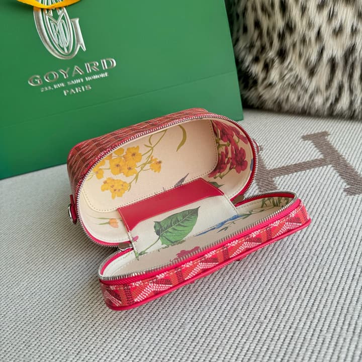 Goyard Muse Mini Vanity Case in Bright Orange Goyardine