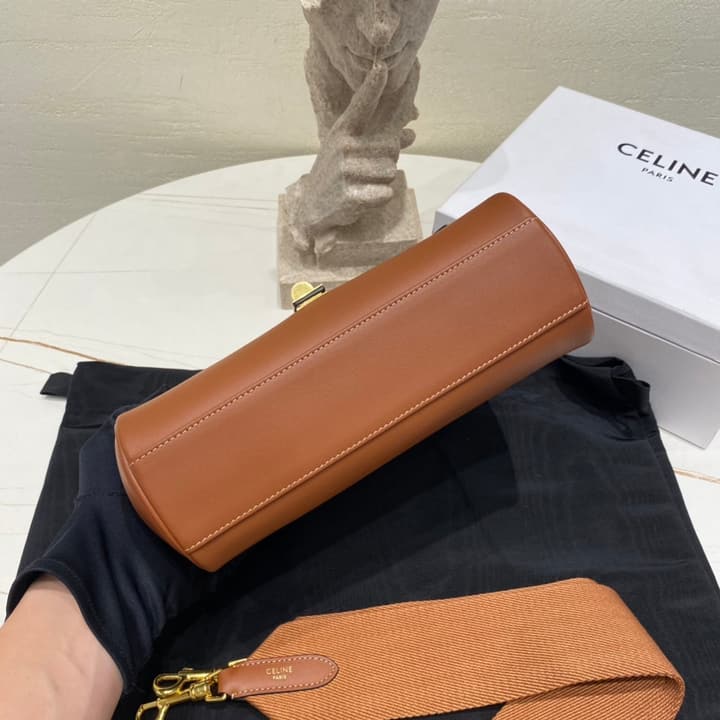 Celine Teen 16 Crossbody Bag in Black Leather
