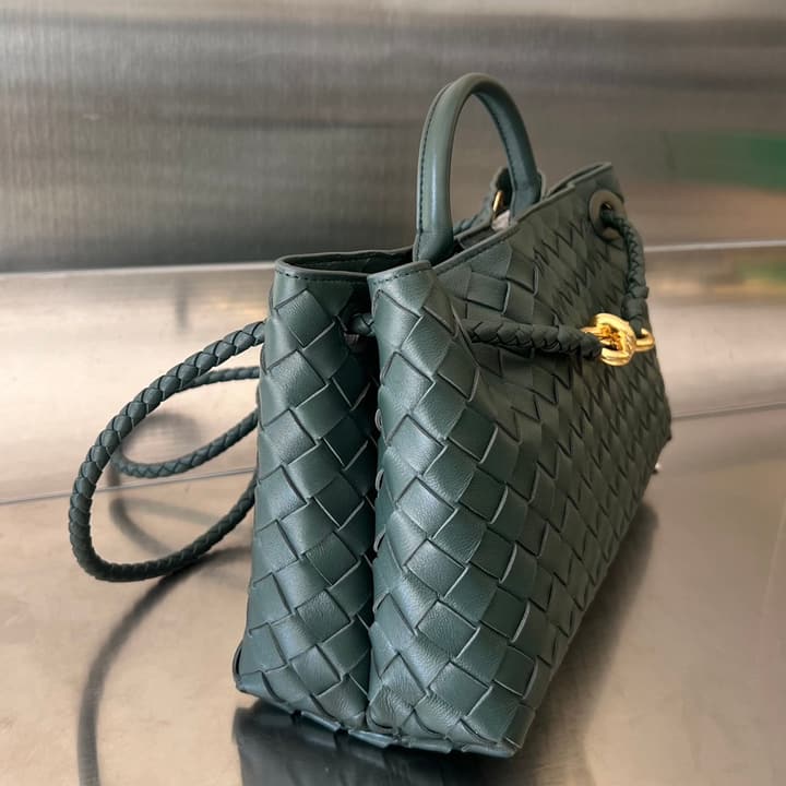 Bottega Veneta Andiamo Handbag in Charcoal Grey