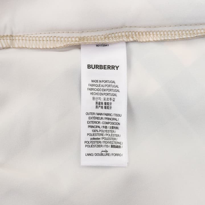 Burberry Twill Check Mesh-Lined Swim Trunks in Khaki