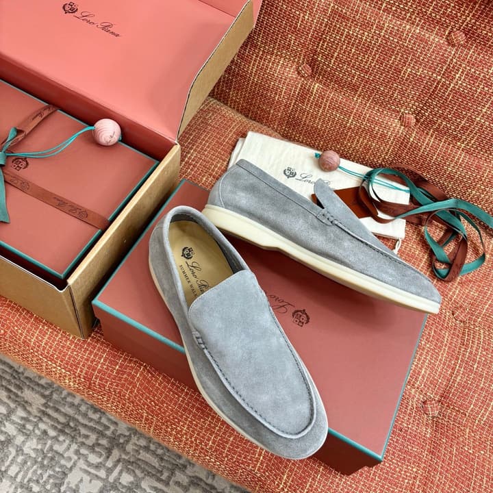 Loro Piana Suede Loafers in Brown