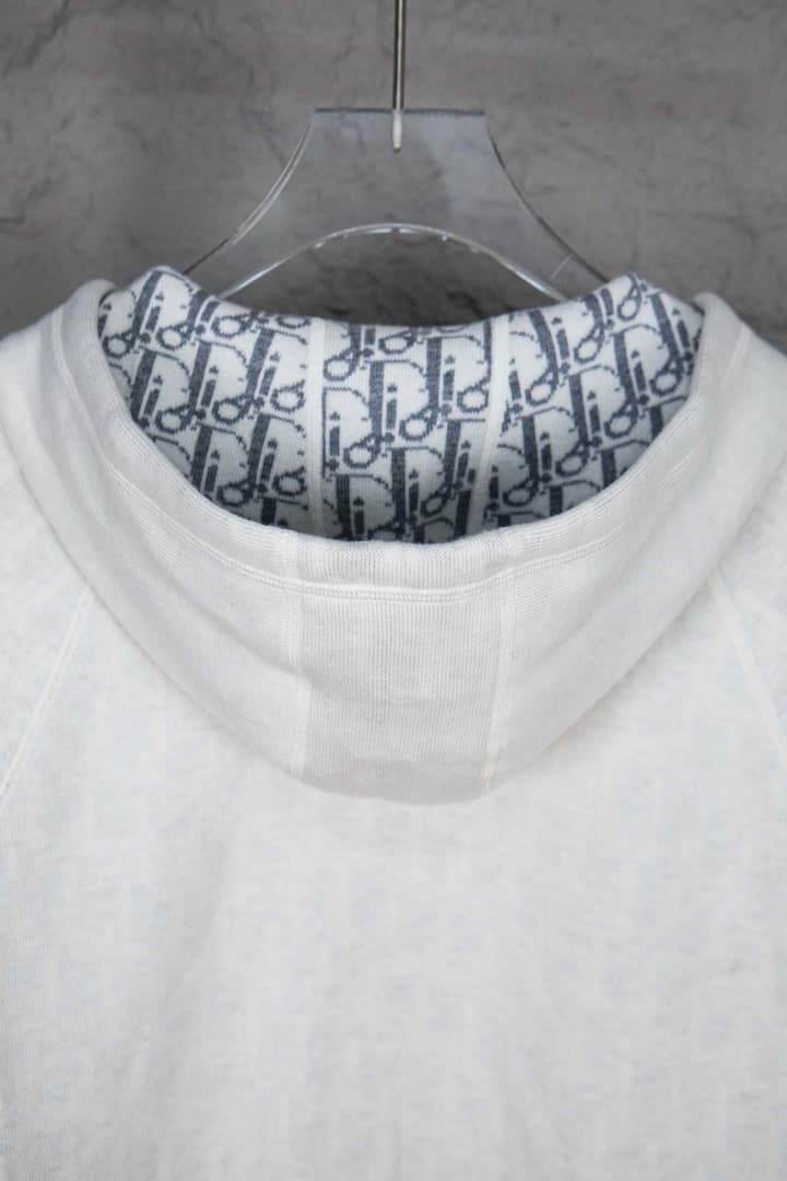 Dior CD Monogram Jacquard Cardigan – 24SS in Dark Grey