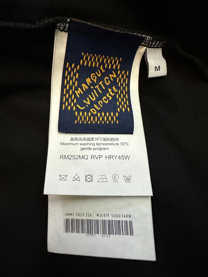 Louis Vuitton Pearl Logo Crewneck T-Shirt – 25SS in Black
