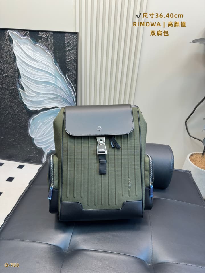 RIMOWA Groove Design Backpack in Black Grooved Backpack