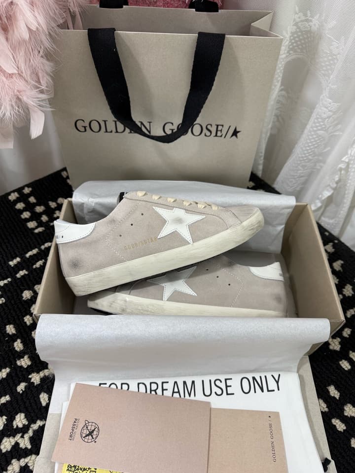 Golden Goose Super Star Rhinestone Leather Sneakers