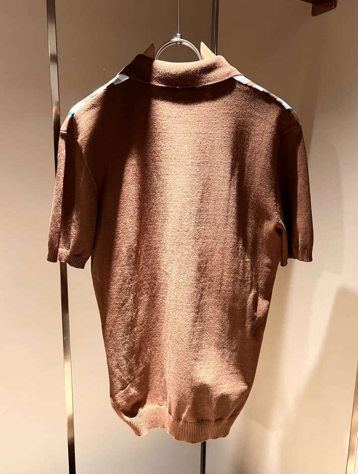 Loro Piana Men's Knit Polo Shirt – Spring/Summer 2025 in Brown Striped Knit Polo