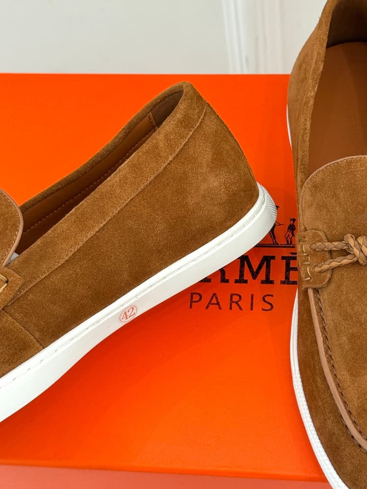 Hermès Retro Couple's Loafers – 25FW in Dark Brown