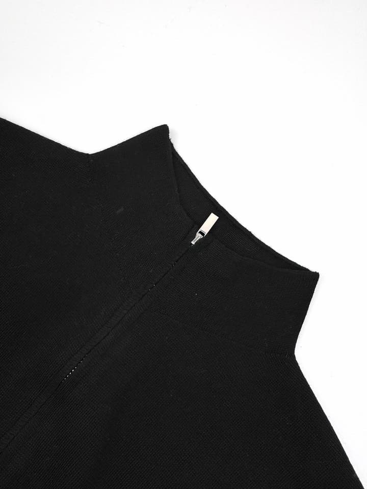 Dior Icon Wool Zip Cardigan in Classic Black Sweater Jacket