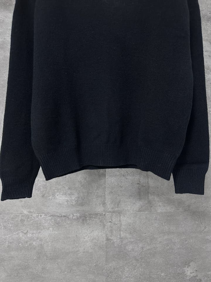 Celine Small Embroidery Half-Zip High-Neck Sweater – 24FW in Black Half-zip Sweater