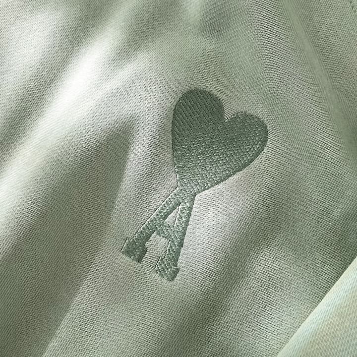 Ami Paris Ami de Coeur Embroidered Crewneck Sweatshirt in Gray
