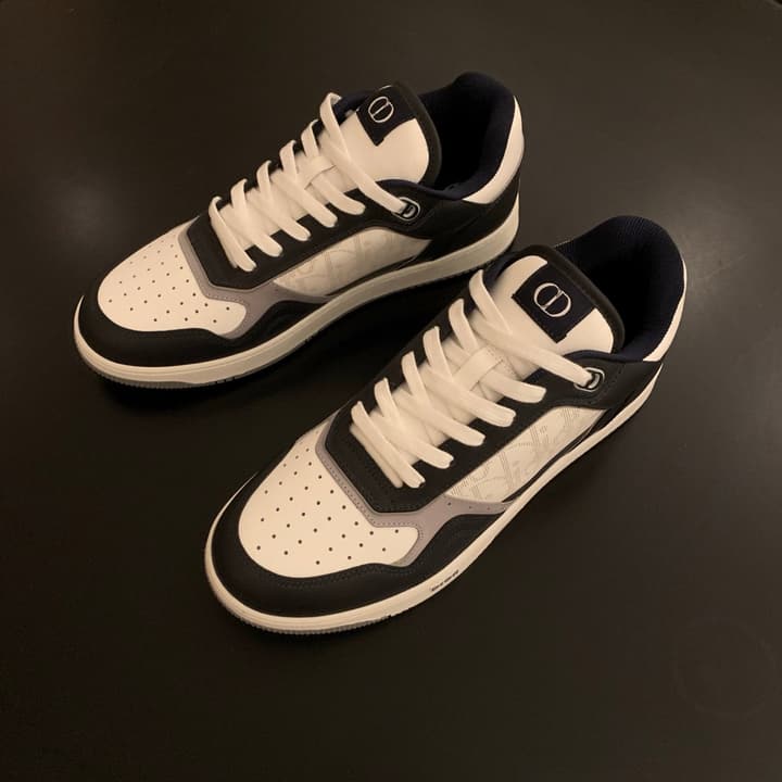 Dior B27 Uptown HYLTON NEL Limited Edition Low-Top Sneakers in White And Black