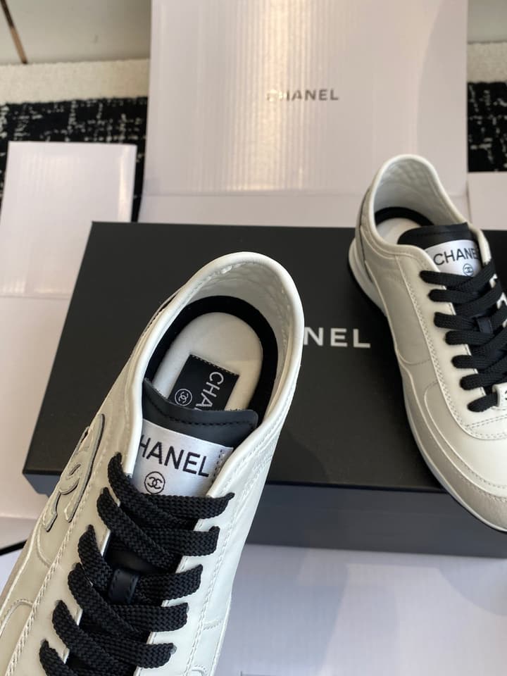 Chanel Panda Platform Sneakers – 2025SS in Black With White Laces
