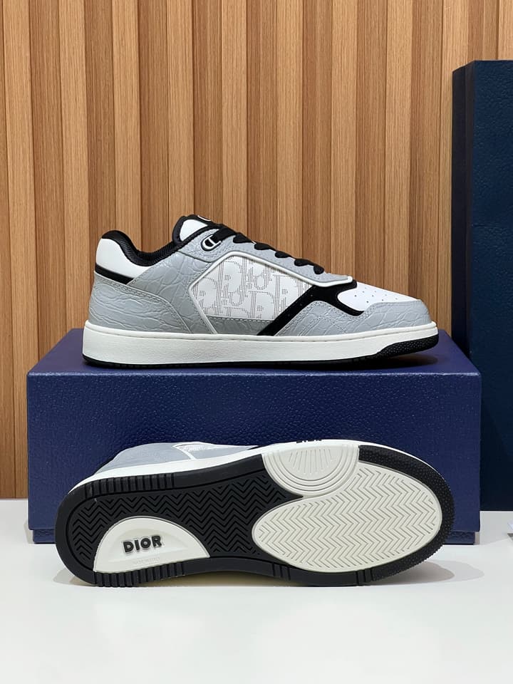 Dior B27 Unisex Sneakers – 2025 Collection in Black And Khaki Oblique