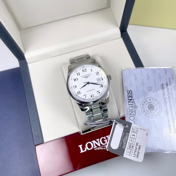 Longines Master Collection Automatic Steel Watch in Stainless Steel White Dial (arabic)