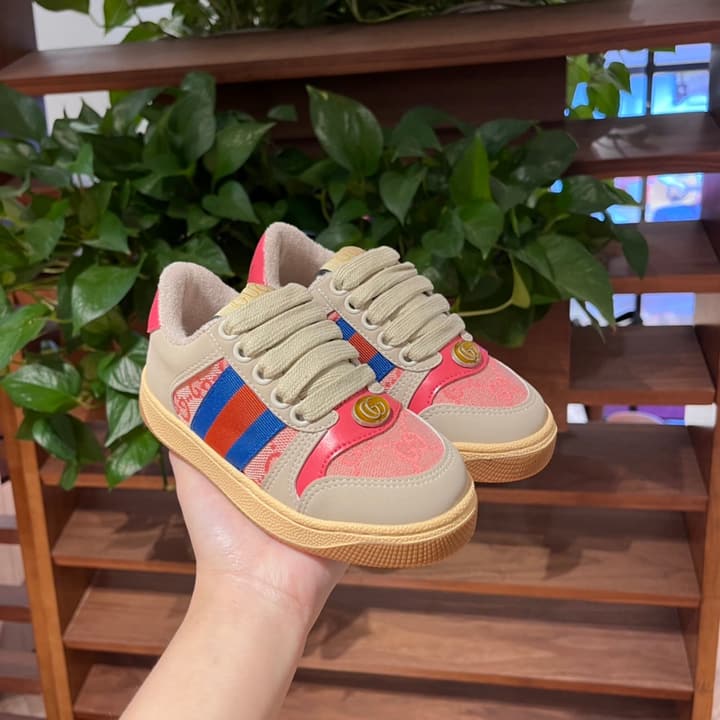 Gucci Rhyton Distressed Sneakers – Kids Collection – 2023SS in Navy Blue Toe