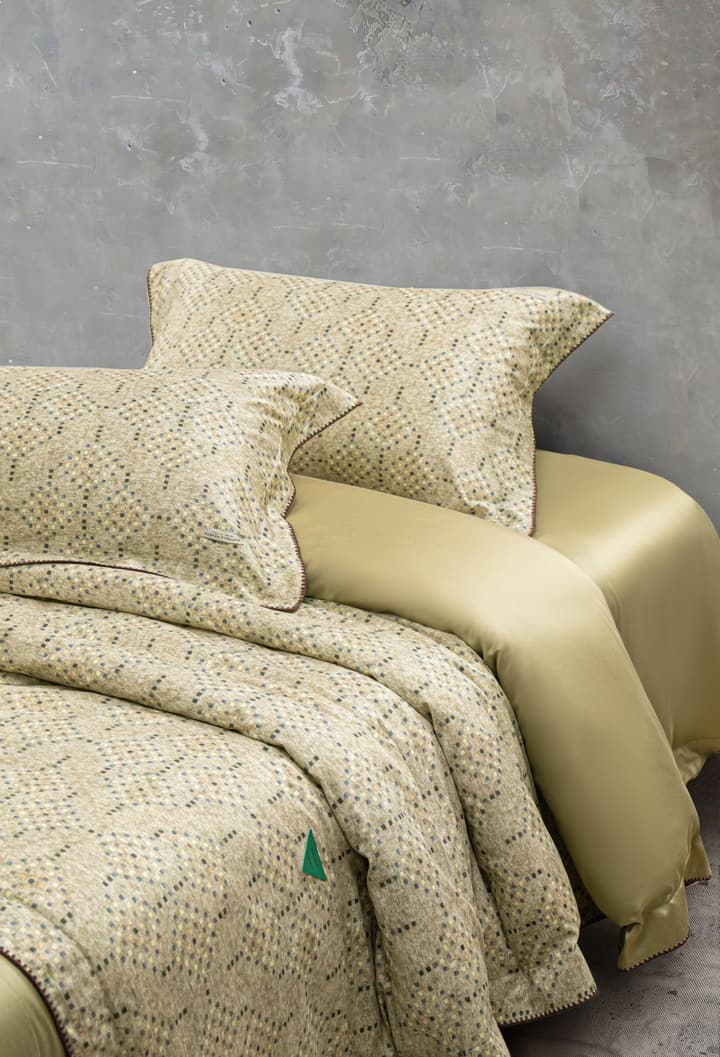 Bottega Veneta Home Collection Lava Woven Bed Set – Limited Edition in Khaki Yellow Woven Print