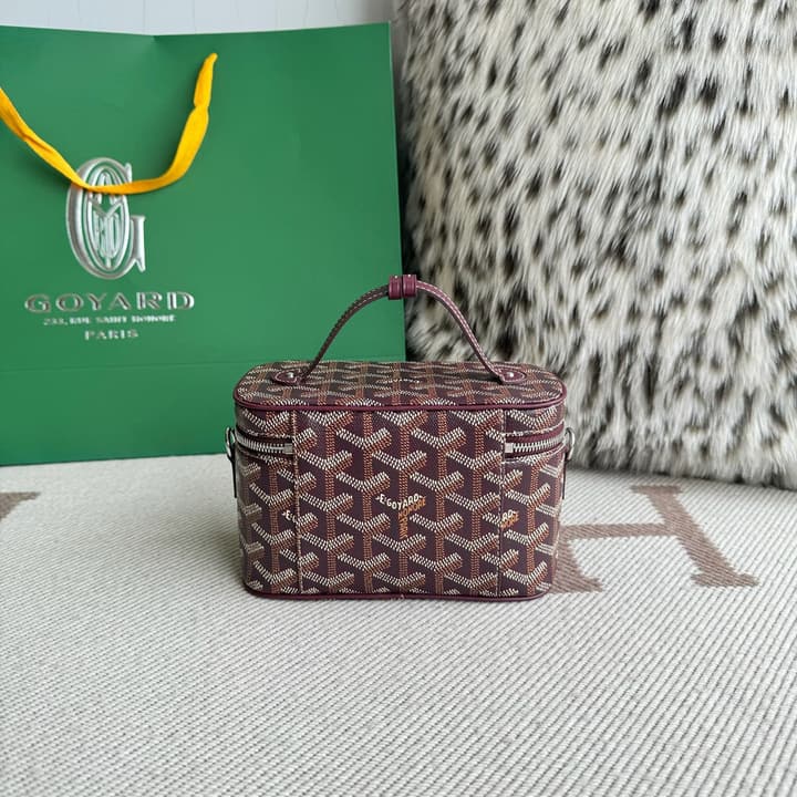 Goyard Muse Mini Vanity Case in Bright Orange Goyardine