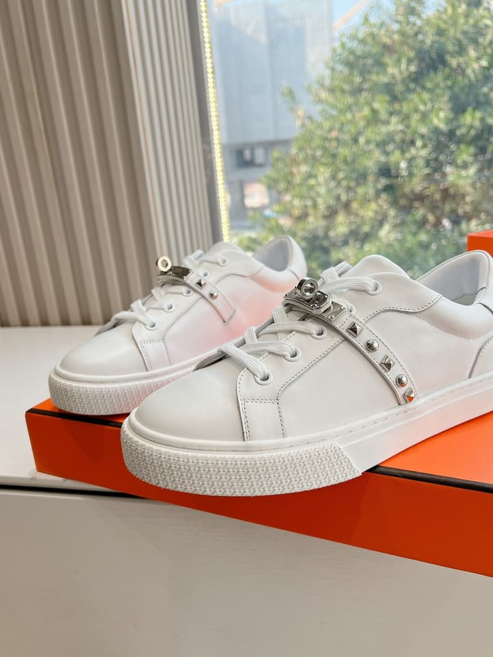 Hermès Bouncing Men's Sneakers in Black Leather