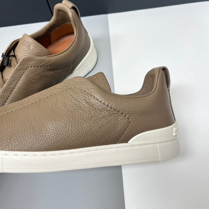 Zegna SECONDSKIN Triple Stitch™ Casual Sneakers in Monochromatic Black