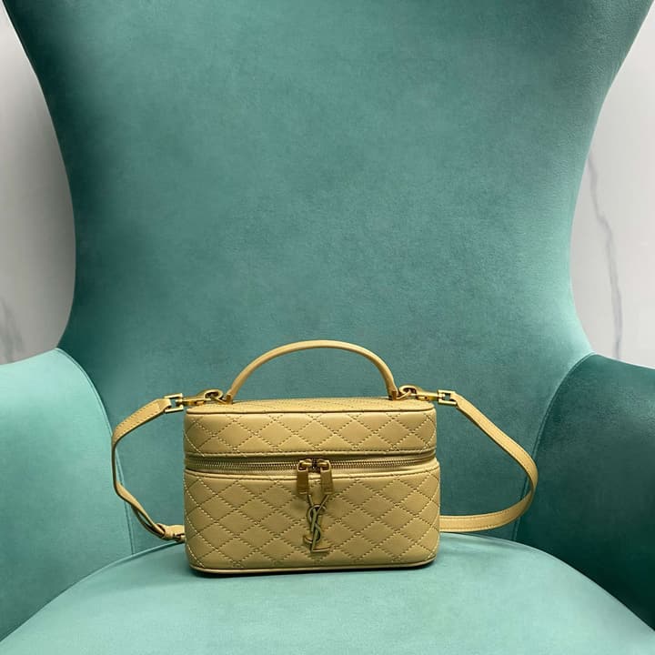 Saint Laurent Gaby Mini Vanity Bag in Apricot