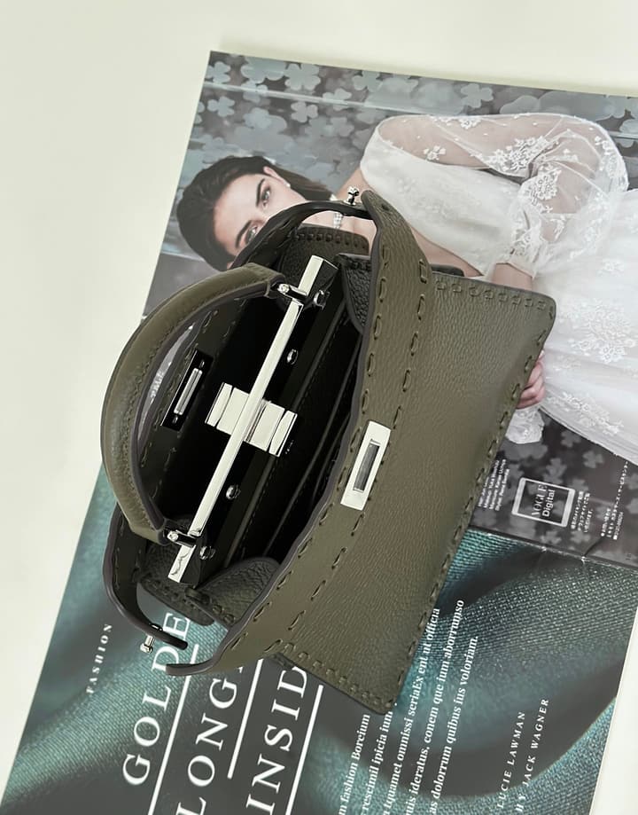 Fendi Peekaboo I See You Petite Satchel in Classic Black