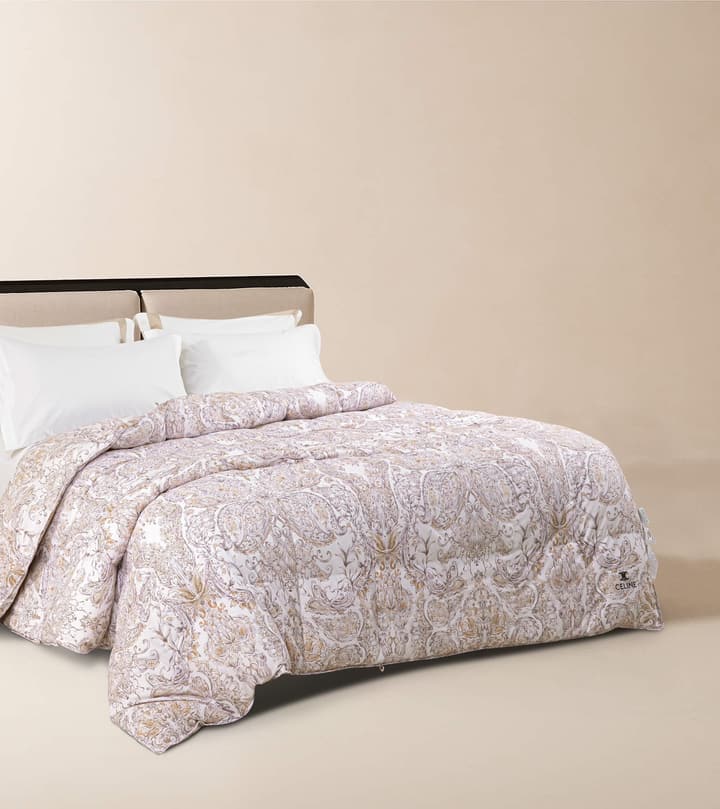 Celine Home Arc de Triomphe Down Comforter in Beige Tan Arc Pattern