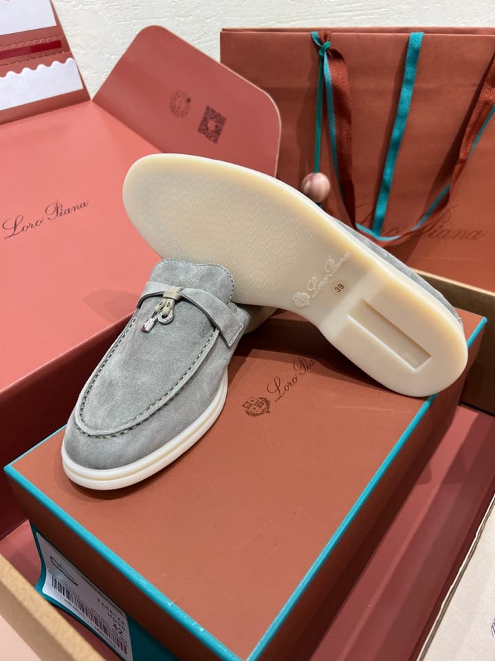 Loro Piana My Charms Classic Loafers in Nude