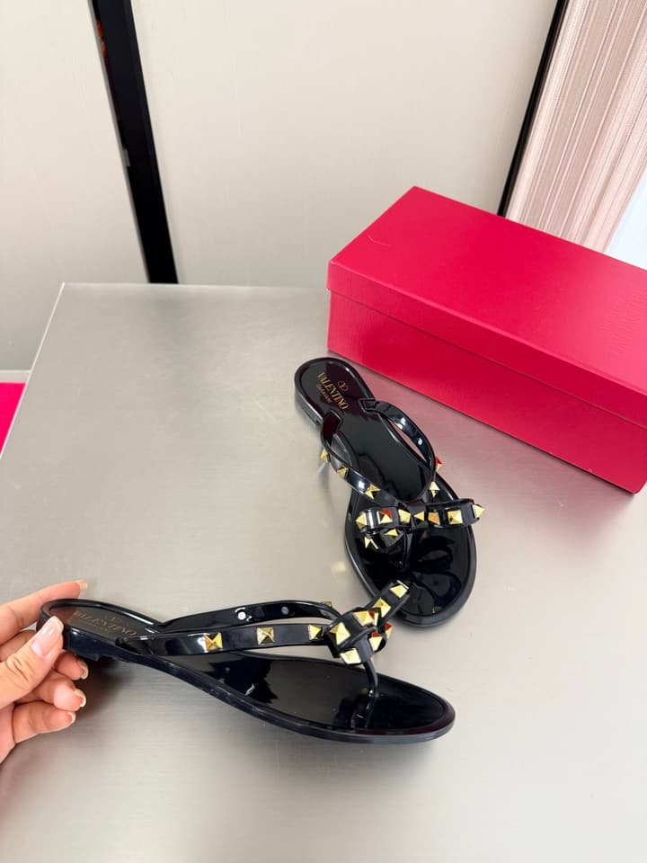 Valentino Rockstud Handmade Sandals in Beige