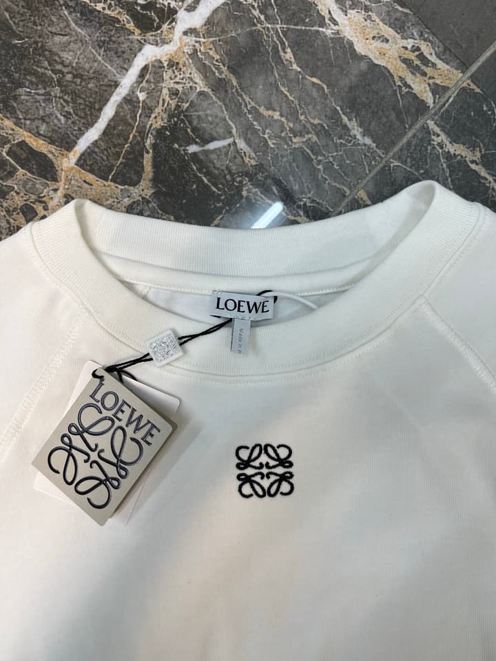 Loewe Cotton-Blend Raglan T-Shirt in Black