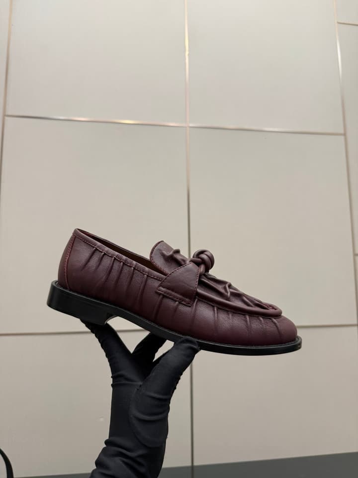 Bottega Veneta Astaire Suede Loafers in Black Leather