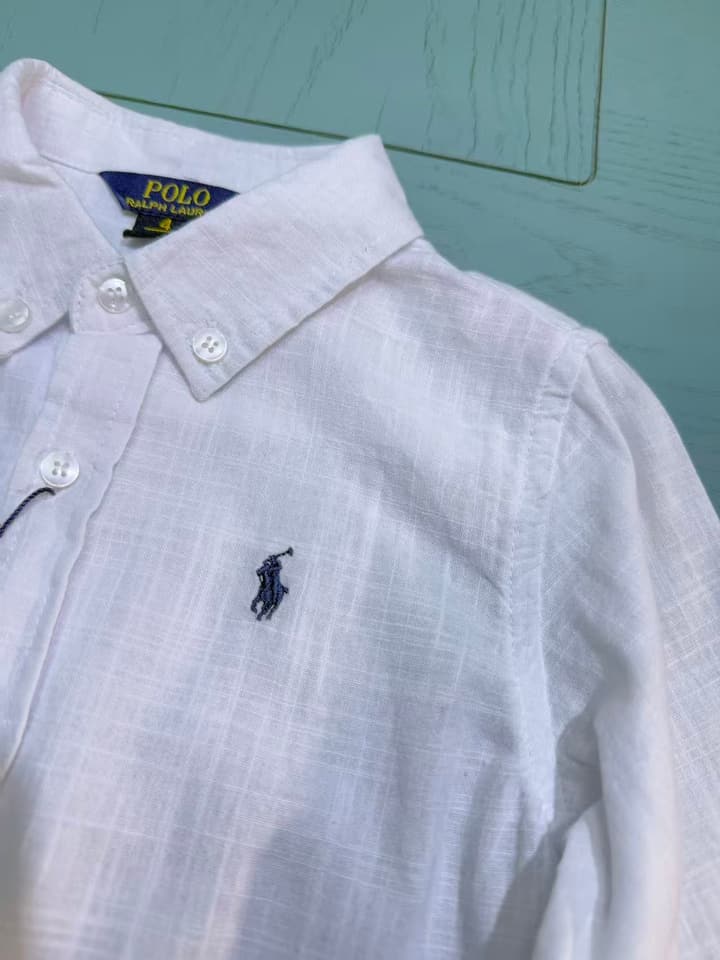 Ralph Lauren Polo Kids Embroidered Shirt – 2025SS – Kids Collection in Null