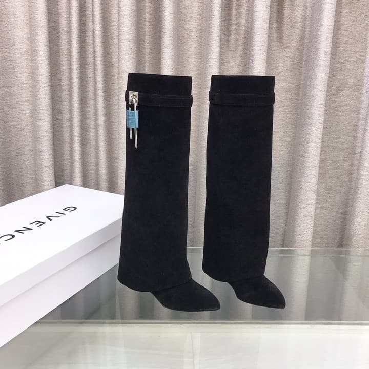 Givenchy Glossy Leather Knee-High Boots