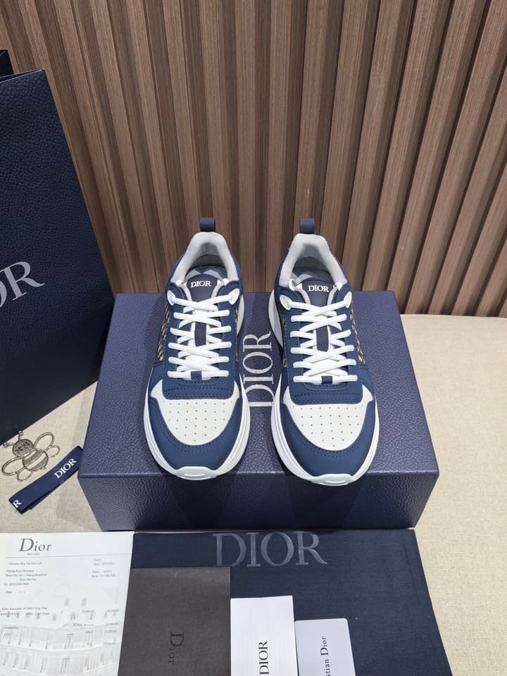 Dior Men's Leather Sneakers – New Collection in All Black