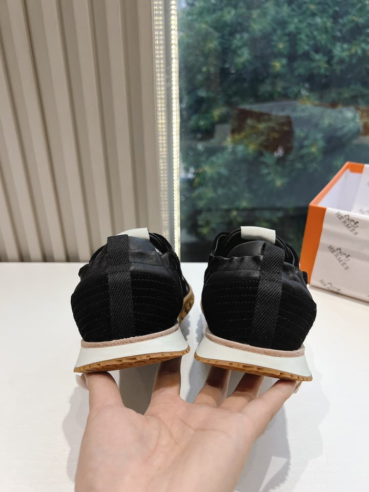 Hermès Bouncing Calfskin Sneakers in Tan Suede
