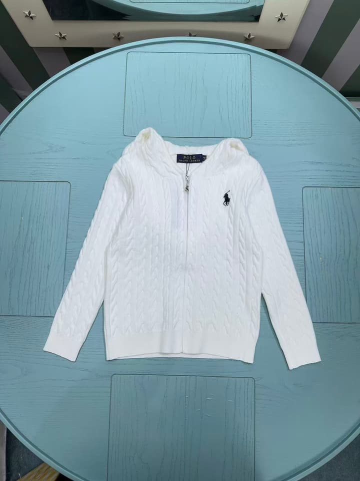 Ralph Lauren Classic Children's Knit Cardigan – Kids Collection – 2025SS in Classic White
