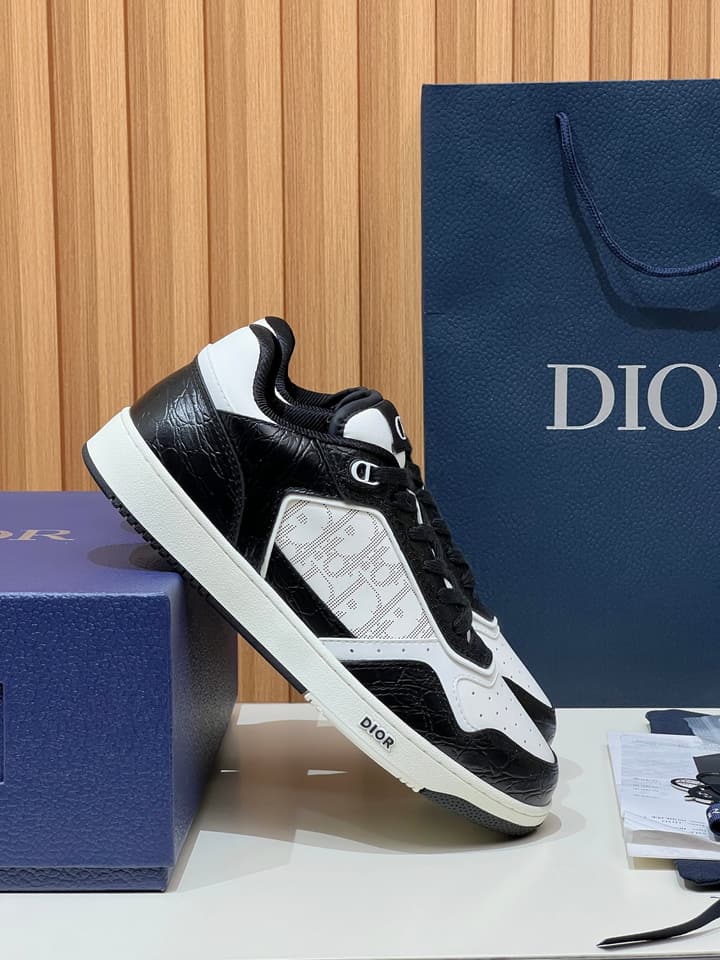 Dior B27 Unisex Sneakers – 2025 Collection in Black And Khaki Oblique