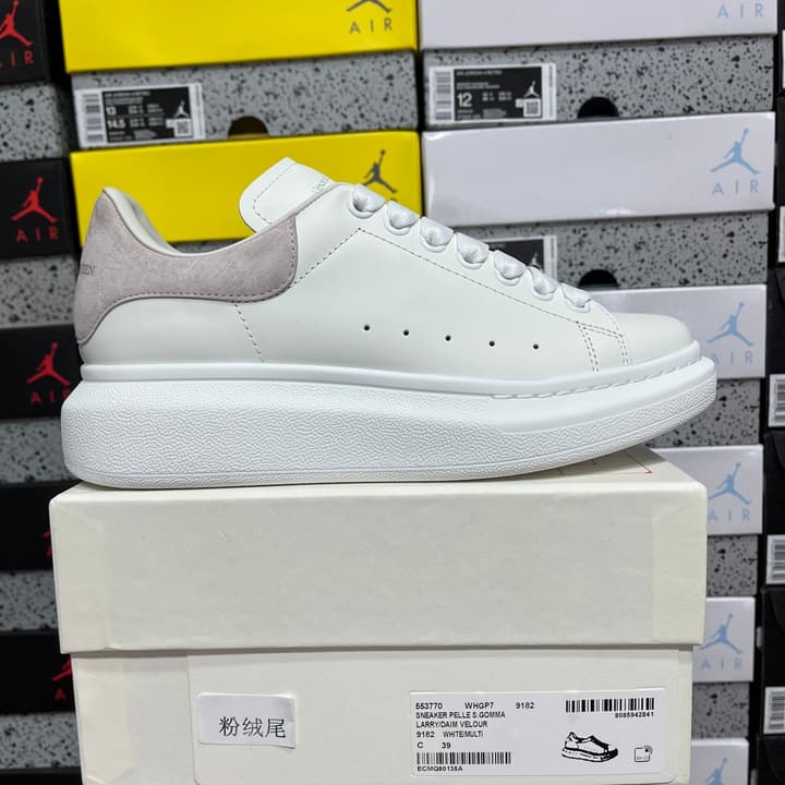 Alexander McQueen Oversized Low-Top Sneakers in All Black With White Sole
