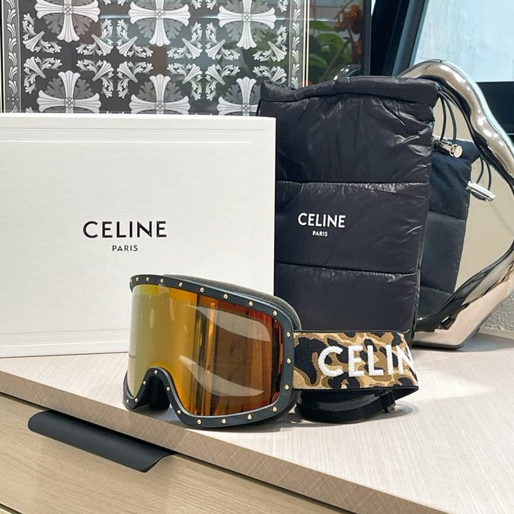 Celine Ski Goggles in All Black Frame