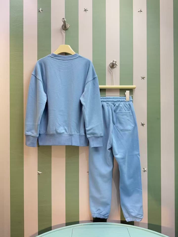 Moncler Kids Crewneck Tracksuit Set – Kids Collection – 2025FW in Light Blue Set