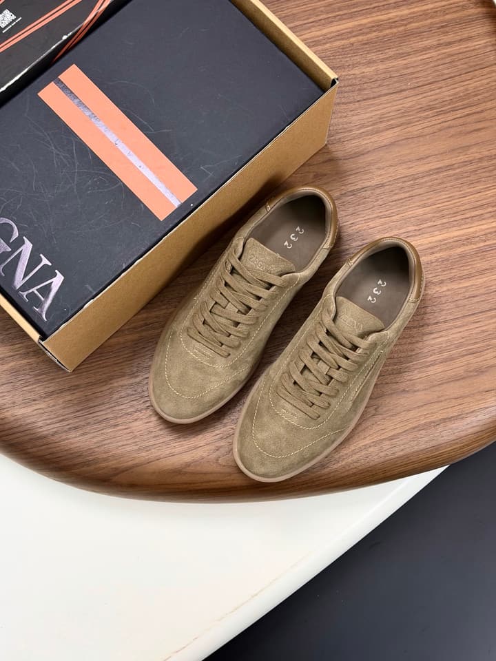Zegna Old Money Suede Casual Sneakers